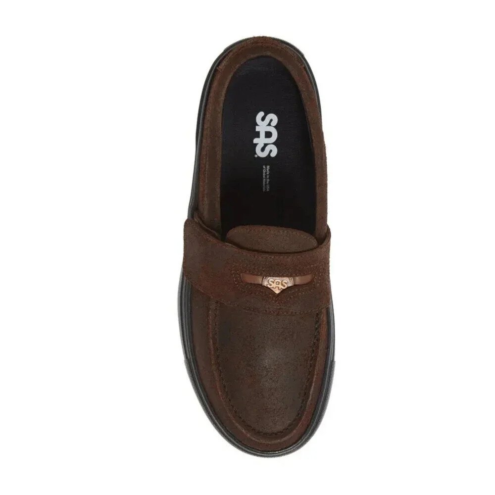 SAS Woodlawn Loafer Men's US 9 Mahogany Round Toe Slip-On Casual Shoes ZAP817